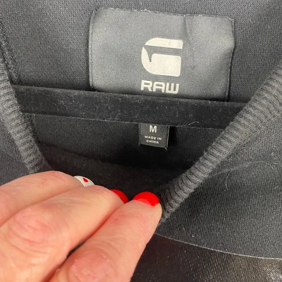 G-Star Raw Black Graphic Logo Box Crewneck Sweatshirt Medium D12796-K007-990 - Picture 7 of 9